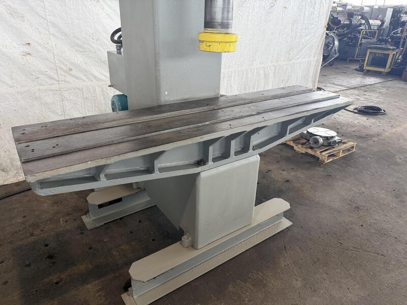 100 Ton, Eitel, hydraulic C-frame press, 16" stroke, 23.5" throat, 27" open, 84" x21" bed, 5" cylinder - Image 3