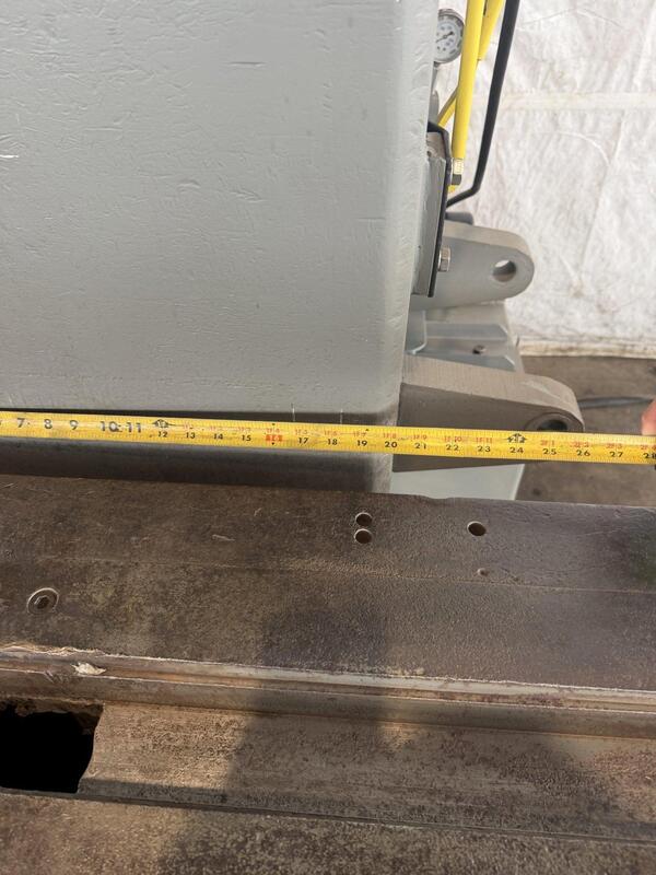 100 Ton, Eitel, hydraulic C-frame press, 16" stroke, 23.5" throat, 27" open, 84" x21" bed, 5" cylinder - Image 10