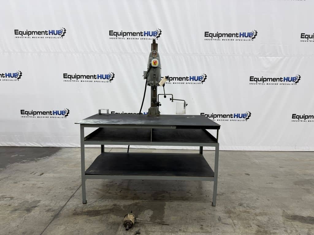 17" Electro-Mechano, drill press, variable speed 150-4000 RPM, tapping head, table - Image 1