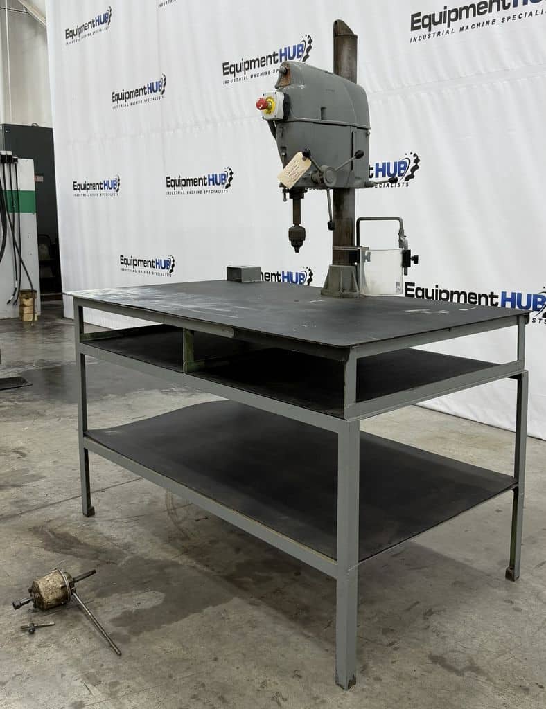17" Electro-Mechano, drill press, variable speed 150-4000 RPM, tapping head, table - Image 2