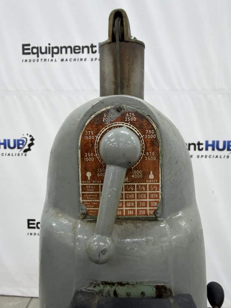 17" Electro-Mechano, drill press, variable speed 150-4000 RPM, tapping head, table - Image 8