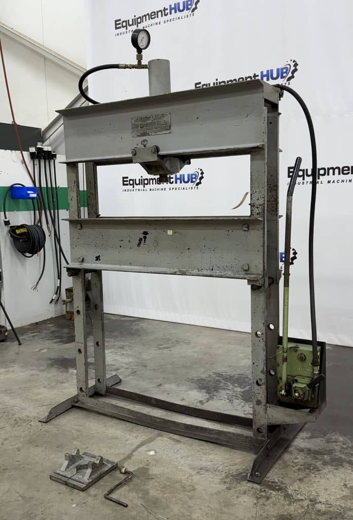 60 Ton, Rodgers #S-60-13-2, H-Frame hydraulic press, 13" stroke, 45" between frames, hand crank - Image 2