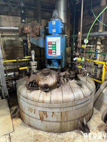 1500 gallon Pfaudler, Stainless Steel Reactor, 30 psi @ 450°F vessel, 125 psi @ 450°F half-pipe jacket - Image 1