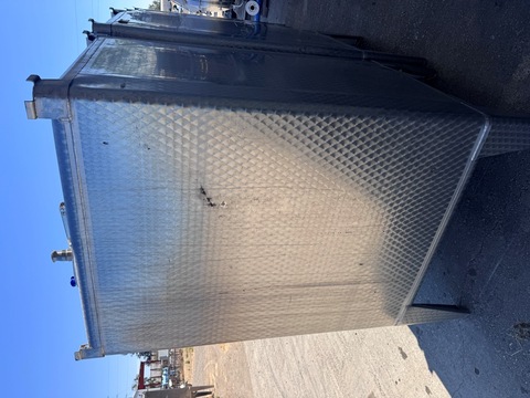 529 gallon Vinquip, Stainless Steel Tote Tank, 48" x 48" square, top & side bottom manways, side bottom - Image 5