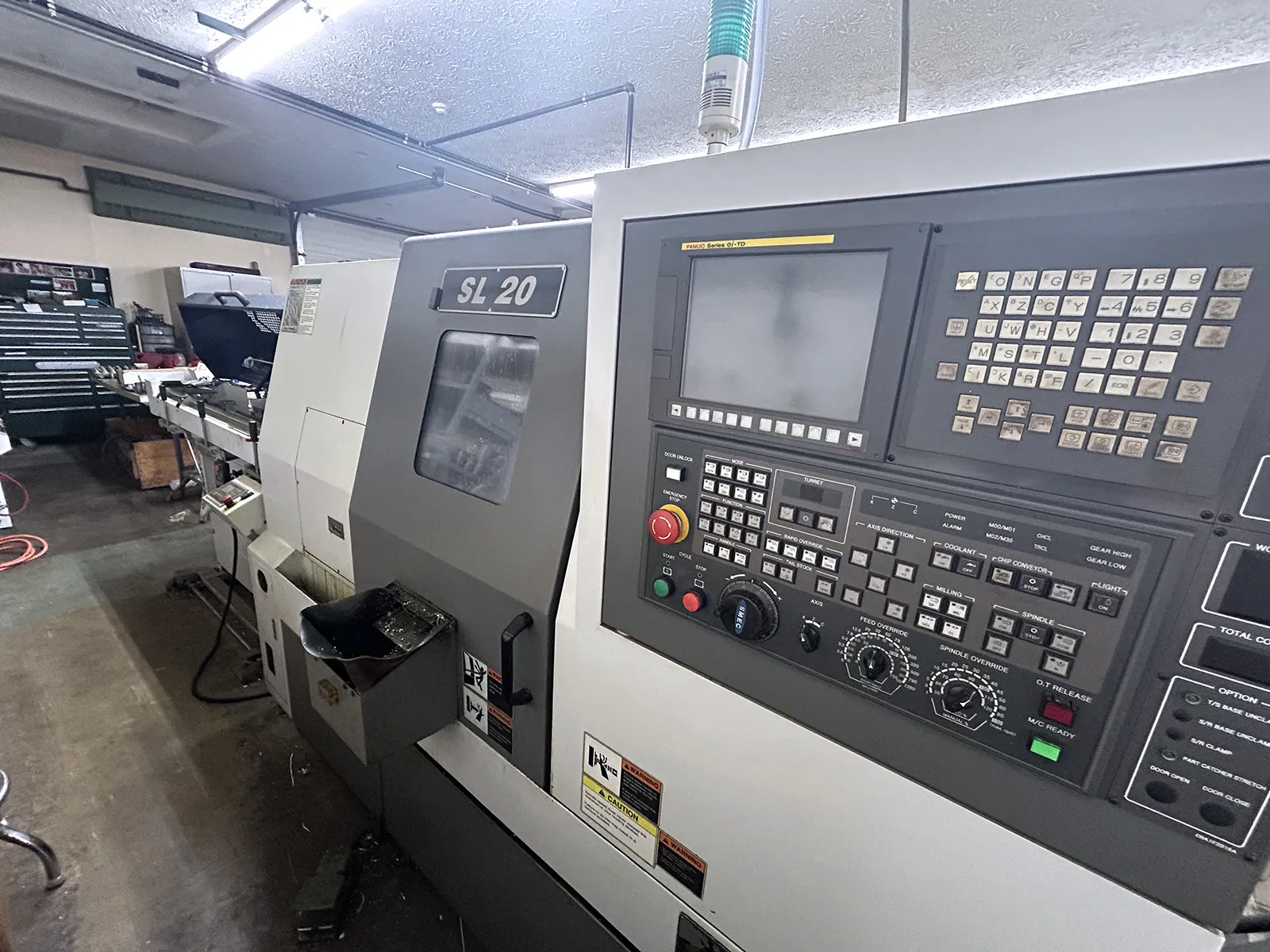 Samsung #SL-20, CNC lathe, 17.7" swing, 8" chuck, 3" bar, 11.8" diameter, 20.47" length, 4000 RPM, 25 HP - Image 1