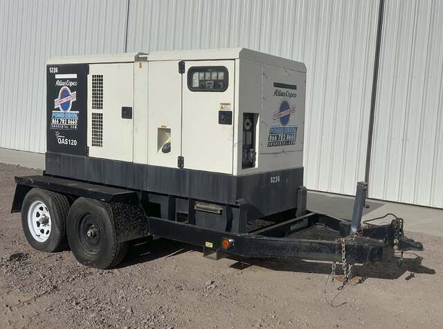 95 KW Atlas Copco #QAS-120-JDS, portable diesel generator set, John Deere diesel engine, 2012 - Image 3