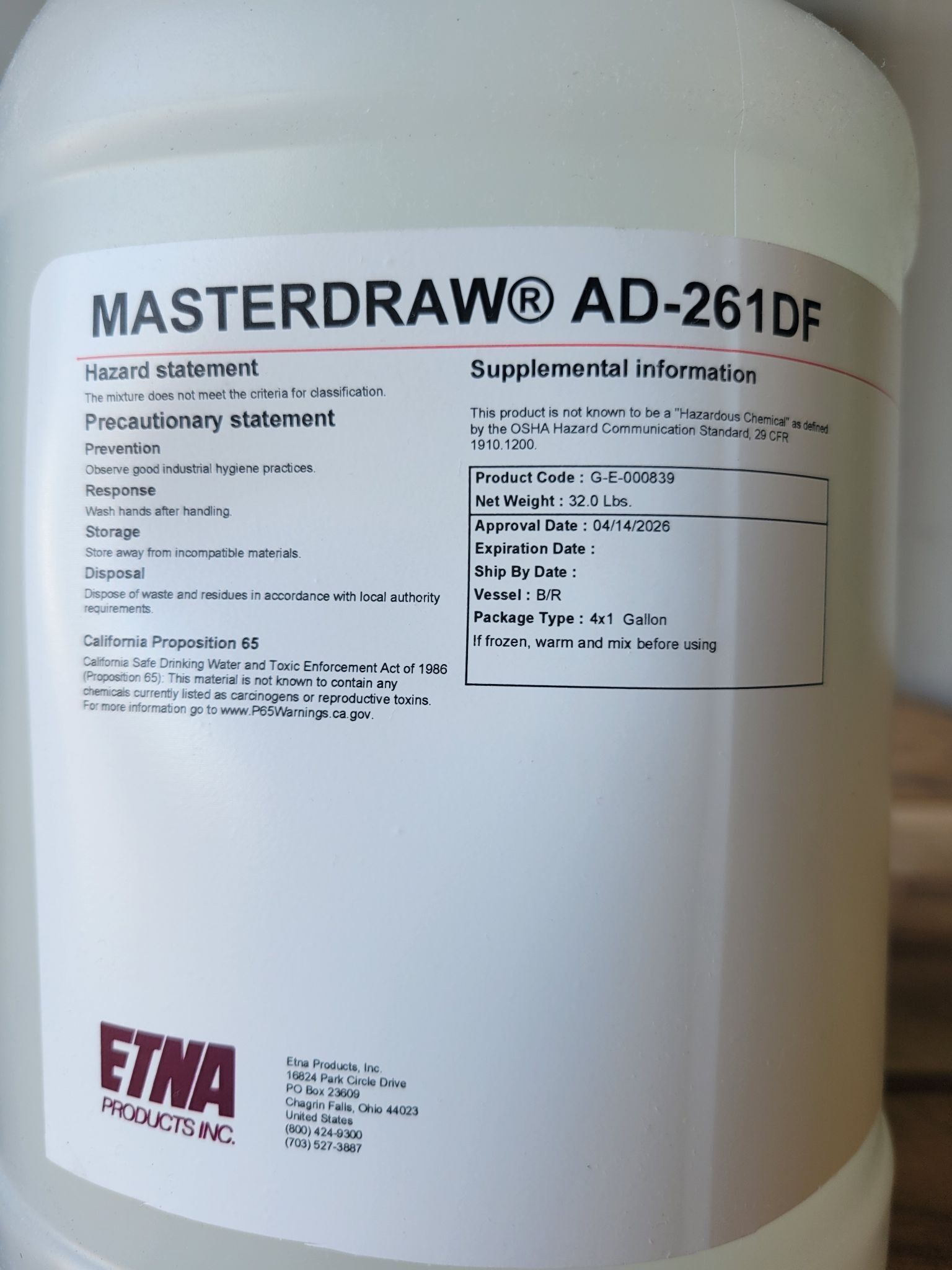 JTM #Phoenix-XFO10S, defoamer, CASE of 4, 1-gallon jugs - Image 3