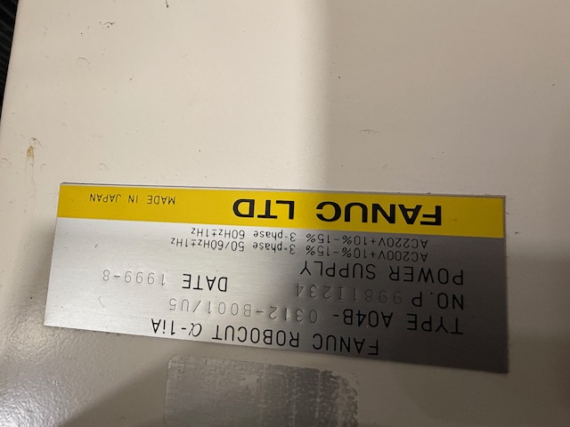 Fanuc #1iA-S/AWF, CNC Wire Electrical Discharge Machine, 20.6" x 14.6" x 12.0" travels, 5-Axis, 13 KVA - Image 7