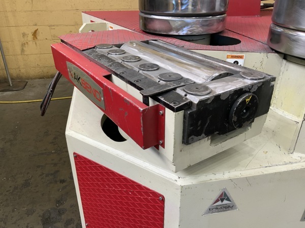6" x 6" x 5/8" Akyapak #APK-180, angle roll, digital readout, hydraulic drive & guide rolls, variable speed - Image 3
