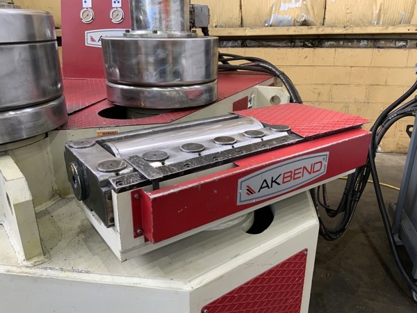6" x 6" x 5/8" Akyapak #APK-180, angle roll, digital readout, hydraulic drive & guide rolls, variable speed - Image 4