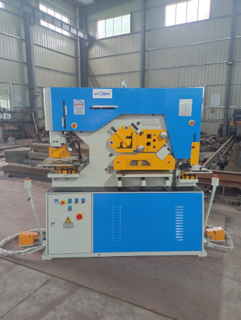 2-1/4" x 3-15/16" x 1/2" Ficom #H-90, ironworker, 90 ton, 14" throat, 5 stations, dual operator, 7.5 HP, New - Image 1