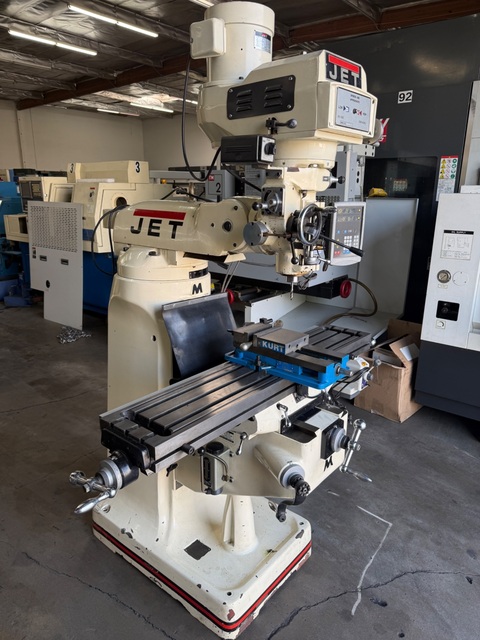 Jet #JTM-4VS, vertical mill, 9" x49" table, 34" X, 12" Y, 3 HP, 60-4,200 RPM, R-8, 230/460 V., 3 Ph. - Image 4