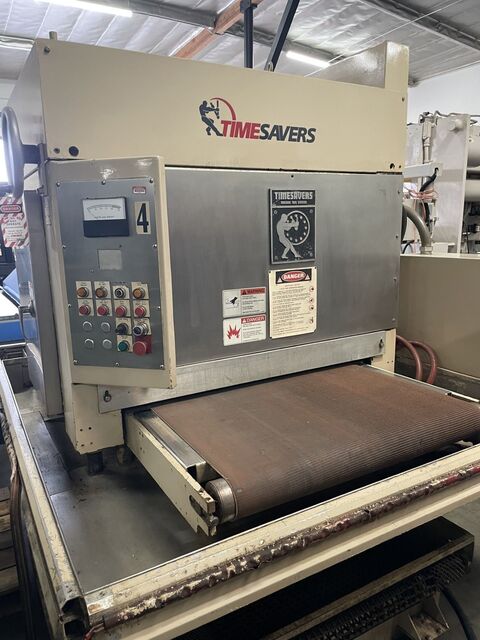 37" Timesavers #137-1HDMW, wide belt sander/grinder, 20 HP, 15-45 FPM, 37" x 60" belt, 230/460 V., 3 Ph. - Image 2