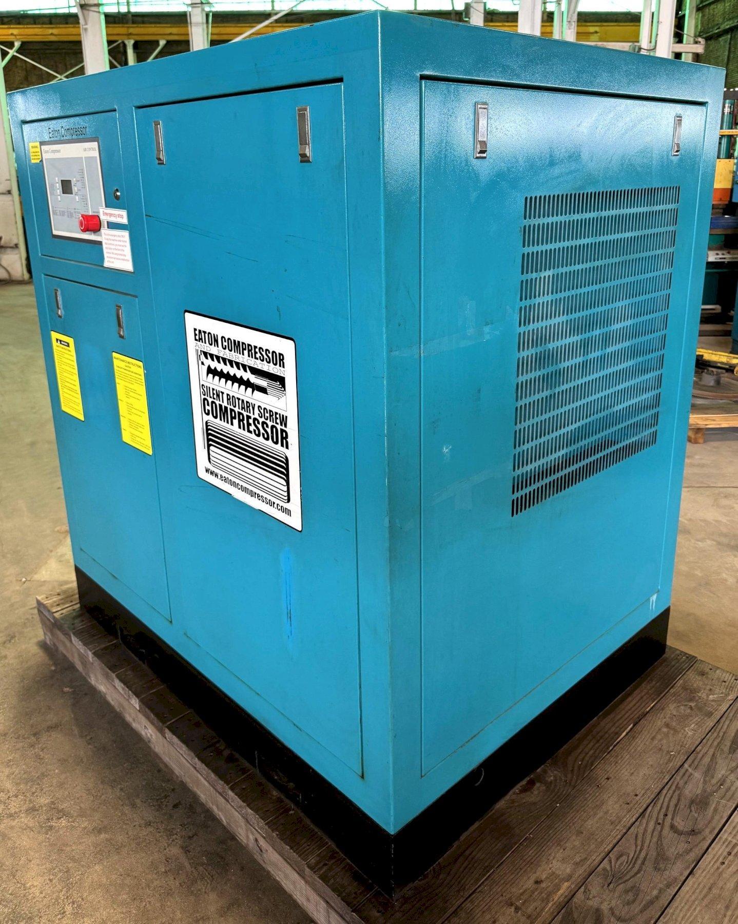 225 cfm, 145 psi, Eaton #EC-SRW3-50HP-DV, rotary screw air compressor, dryer, 50 HP - Image 2