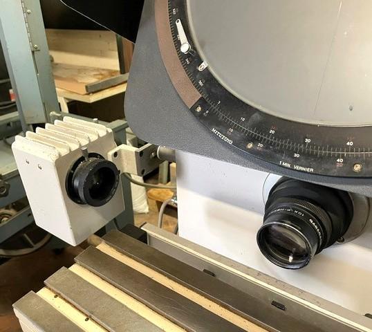 14" Mitutoyo #PH-350H, horizontal bench optical comparator, surface illumination, 5X lens - Image 8