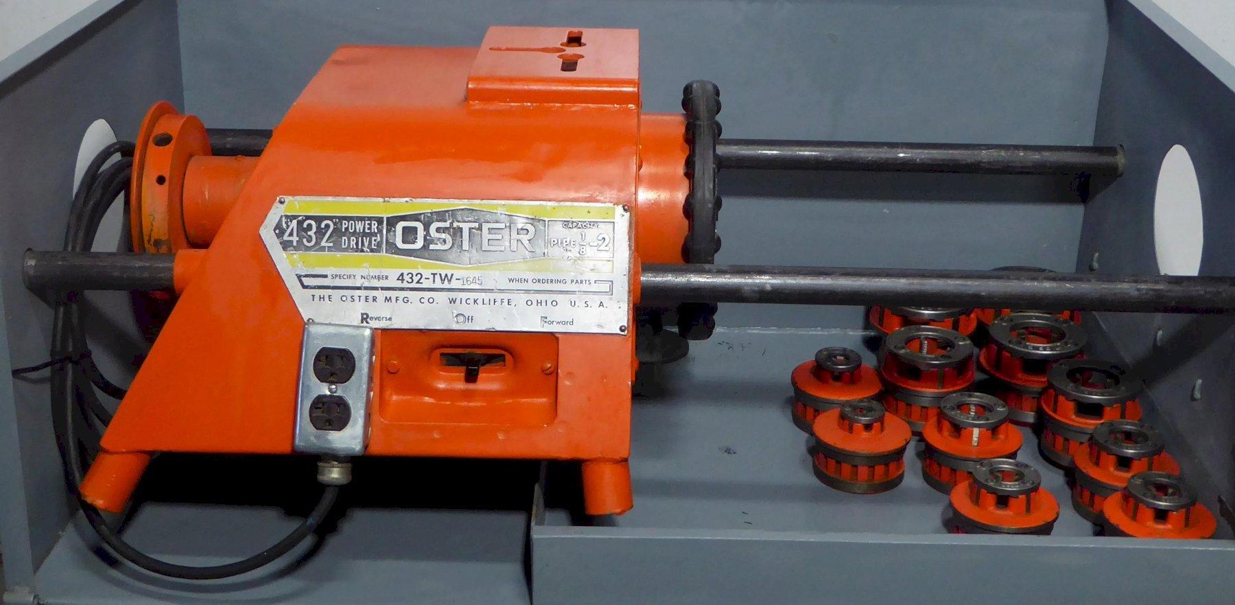 Oster #432, power drive, portable cart, misc. ridgid dies and accessories - Image 6