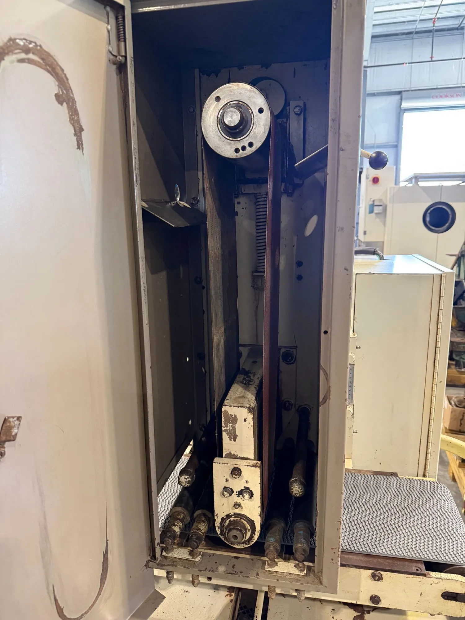 9" Timesavers #960-1MW, wet abrasive metal belt sander, 3" sanding opening, 60" belt, 10-30 FPM, 5 HP - Image 10