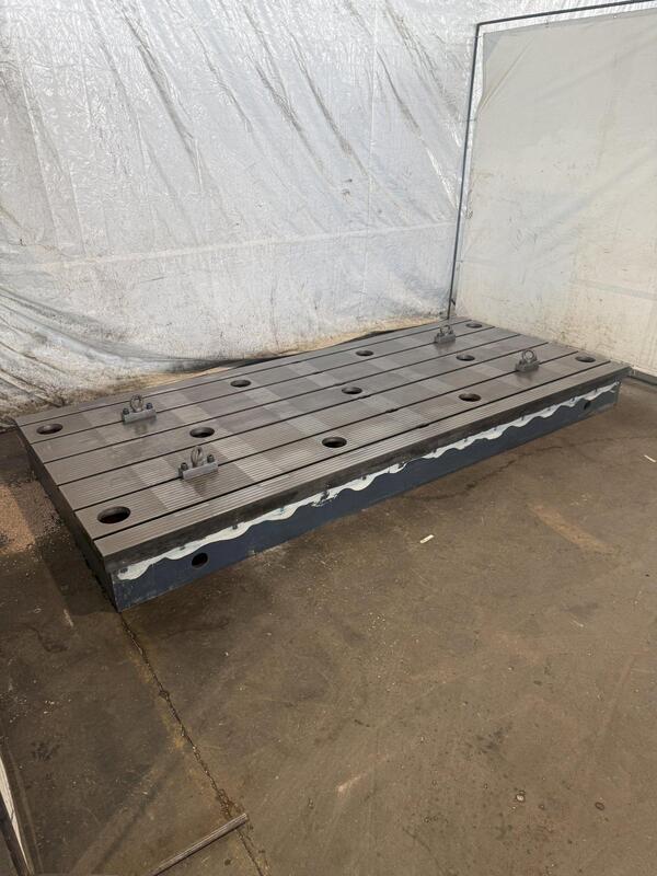 138" L x 59" width x 12" H, T-slotted floor plate - Image 1