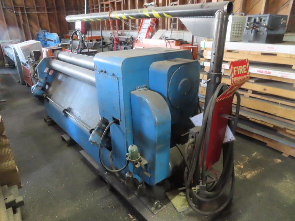 3/16" x 6' Niagara #6-72, pyramid plate bending roll, 6" rolls, 25 FPM, powered drop end, 7.5 HP, pedestal - Image 6