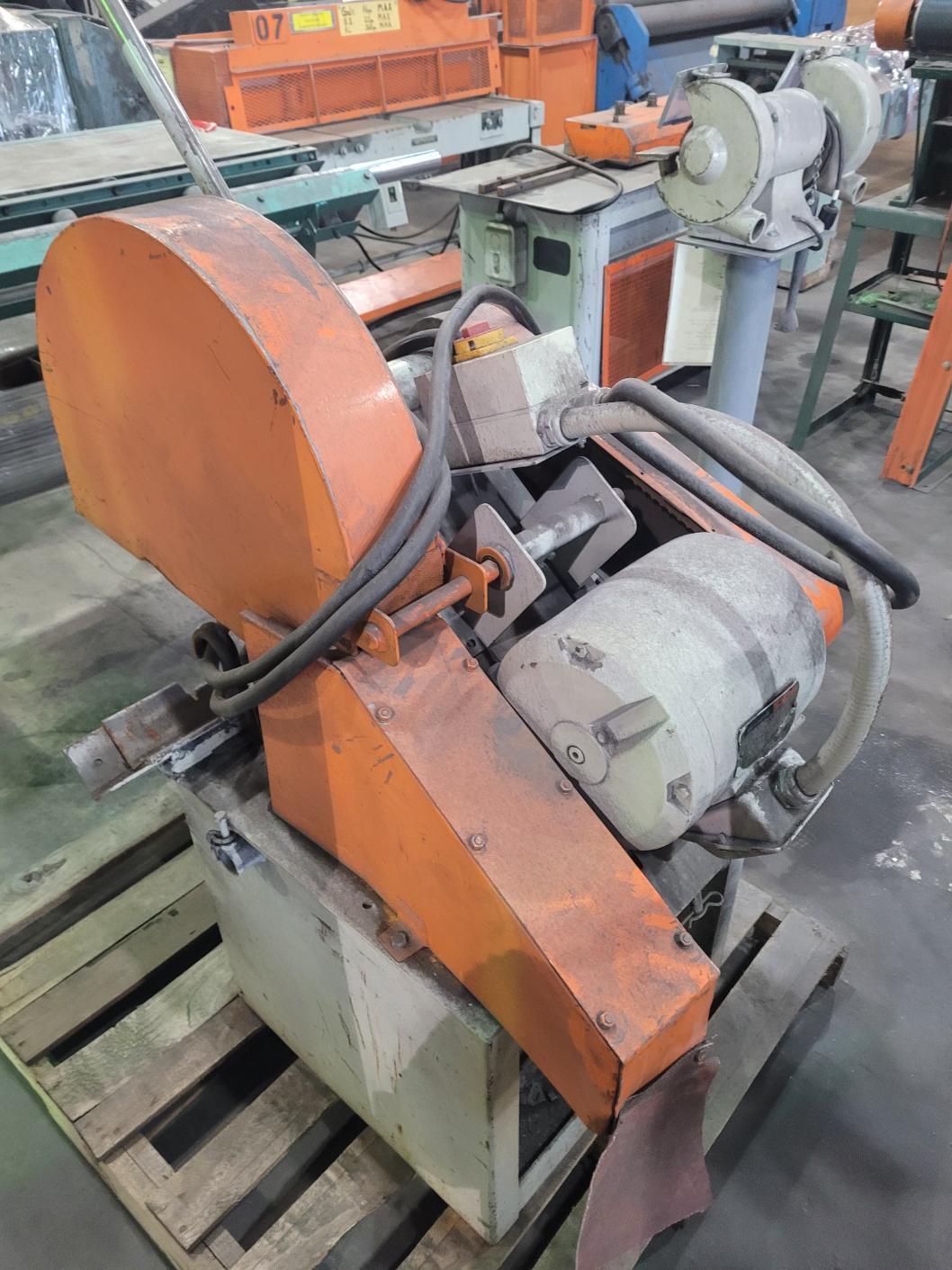 14" Camco #7-14, friction cut-off saw, 3200 RPM, 1" arbor, foot pedal, 7.5 HP, 230/460 V. - Image 5