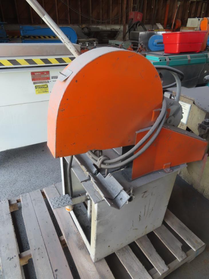 14" Camco #7-14, friction cut-off saw, 3200 RPM, 1" arbor, foot pedal, 7.5 HP, 230/460 V. - Image 7