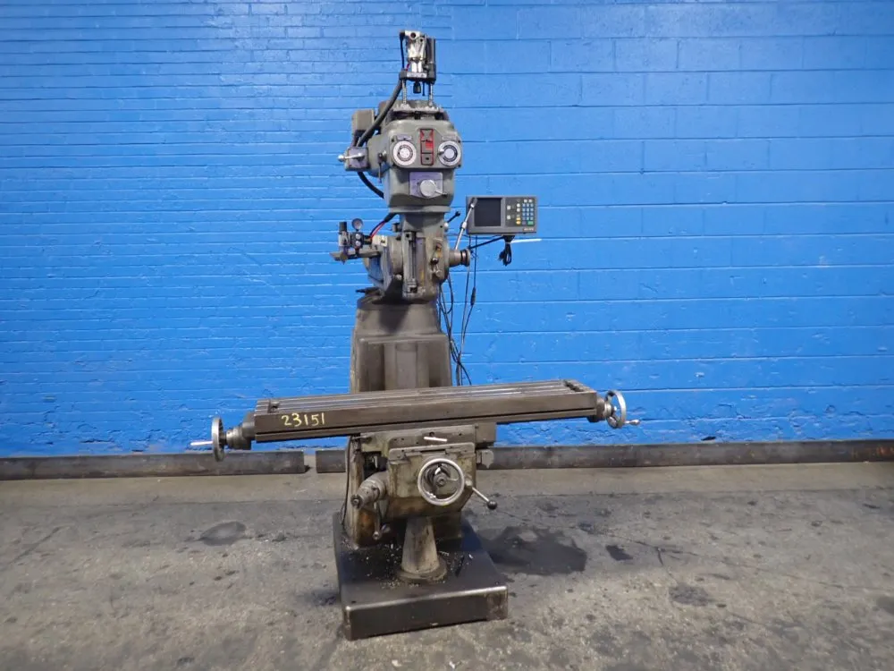 Ex-Cell-O #602, vertical mill, 9" x 48" table, 1 -1/2 HP, Acu-Rite digital read out - Image 1
