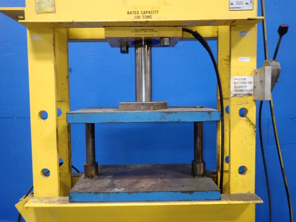 100 Ton, Enerpac #IPH100D113-2, H-Frame Hydraulic Press, 20" x 16" die - Image 4