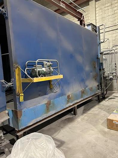 168" wide x 108" high x 180" long BCP, Abrasive Blast Room, 1 nozzle, 20 HP, Clemco 6 cu.ft. blast pot, dust - Image 2