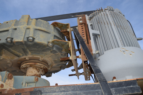 42" wide Conveyor Head Pulley Assembly, gear reducer, drive motor, conveyor lagging - Image 4