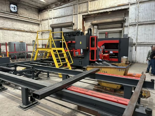 Akyapak #3ADM-1200, CNC Drilling Line, 2025 - 51" X 23" Ast1300 Double Miter Bandsaw, 3-spindle 10-axis, Chip - Image 3