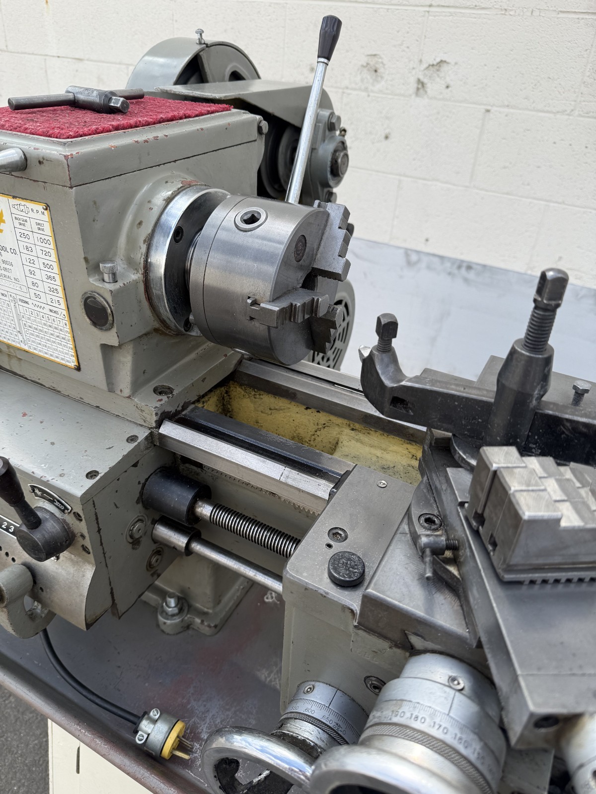 10" x 24" Select #1024B, Lathe, 6" swing over cross slide, 60-1250 RPM, tool post, 1-shot lube, Steady Rest - Image 8