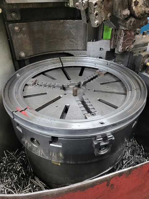 36" Bullard #Spiral-Drive, High Column, Turret and Side Heads, 3 Jaw Chuck, Fine Feeds, Tool Holders - Image 6