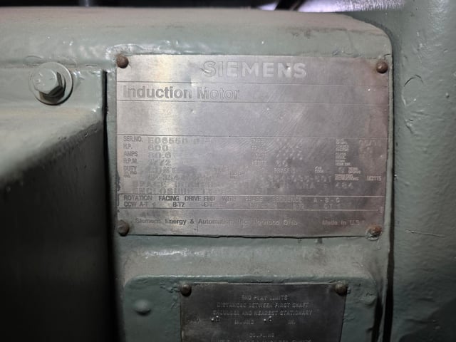 600 HP 1800 RPM Siemens, Frame 509S, WPIISB, 4000 Volts - Image 3