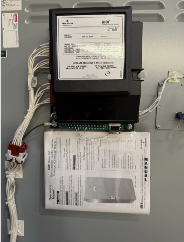 1200 Amp. Asco #Series-386, Catalog #H00386A31200N10C, non-automatic transfer switch, 480 Volts - Image 4