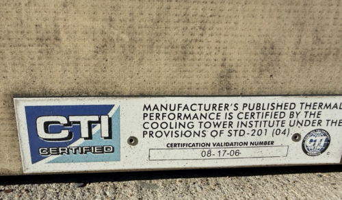 300 Ton, Tower Tech #TTXL-031975, fiberglass industrial cooling tower, 2010 - Image 3