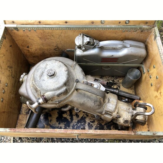 Atlas Copco #Cobra-BBM-47L, Gas Drill Package, with gas tank & tool kit, in original shipping crate - Image 1