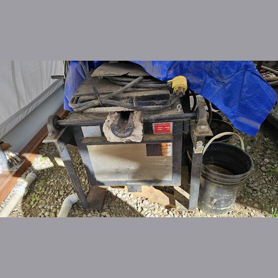 Vcella #TL60, Tilting Electric Furnace, #60 crucible, 2,300°F max., ~200 lb. red brass, 240 V., 45 Amps - Image 1