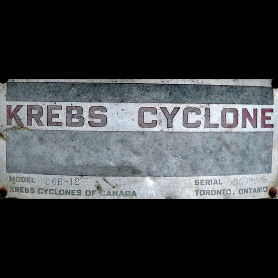 Krebs #D6B-12, 4-Bank Cyclones, 3" top opening, 15" x 8" vortex, 28" cone, on common frame - Image 2