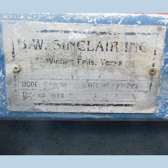 B.width Sinclair #CON-3, Auger Feed Hopper, for 6" diameter auger, Bin-Dicator level switch, on casters, 51" - Image 4