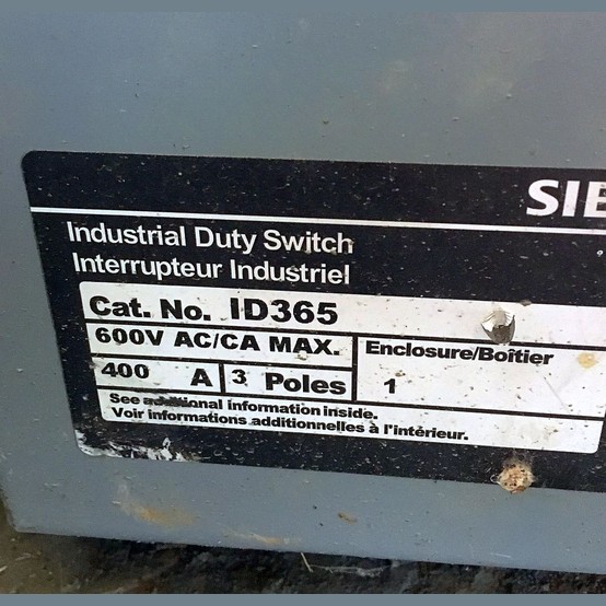 400 Amp. Siemens #ID365NF, Non-Fusible Disconnect Switch, 600 VAC - Image 3