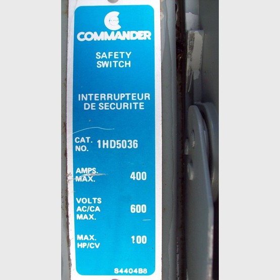 400 Amp. Commander, Fusible Disconnect Switch - Image 2