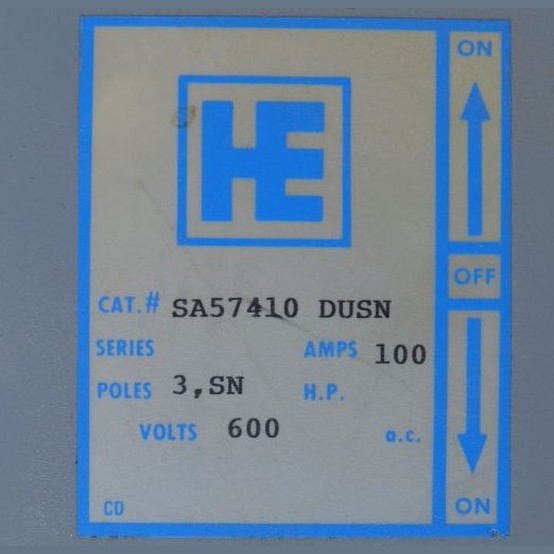 100 Amp. HE, transfer switch, 600 Volts, 3 phase - Image 2