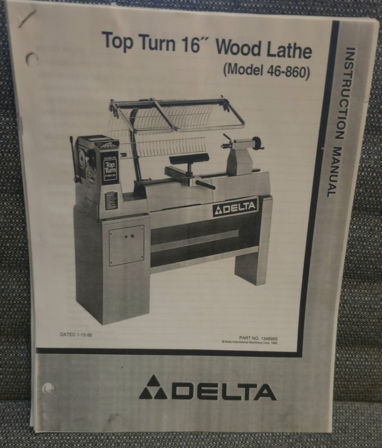 16" x 40" Delta #46-860, Woodworking Lathe, 1.5 HP, 1720 RPM, 230 Volts, 1PH, 1995 - Image 7