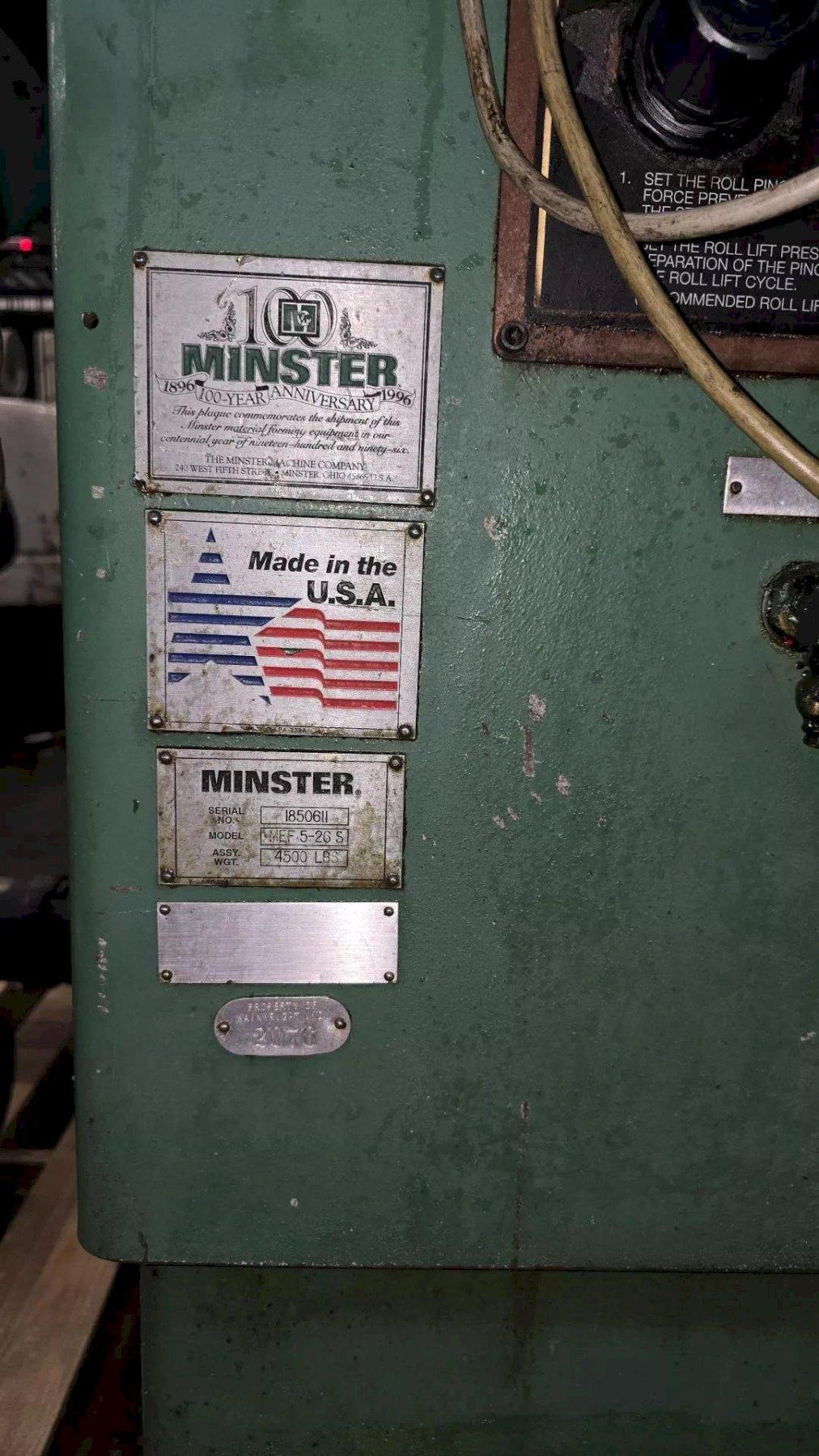 26" x 0.156" Minster #MEF5-26S, Servo Roll Feed, 5" feed roll diameter, 480 V. - Image 7