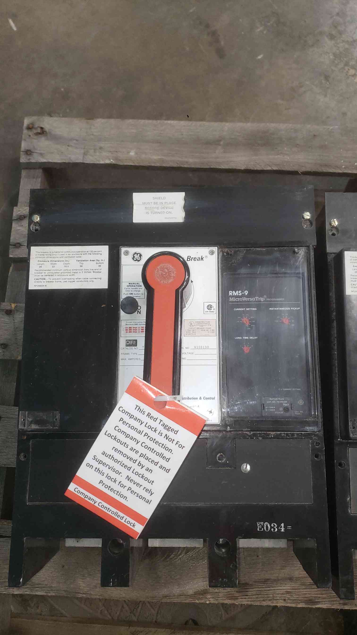 1600 Amps, General Electric Power Break #THP1616SS, w/RMS-9 MicroVersaTrip, 600 Volts, 3 pole (2 available) - Image 7