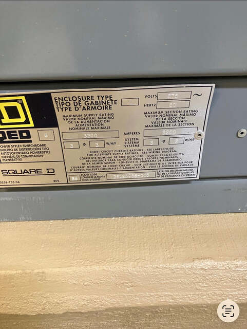 3200 Amps, Square D #Powerzone-4, Switchgear, 480 Volts - Image 3