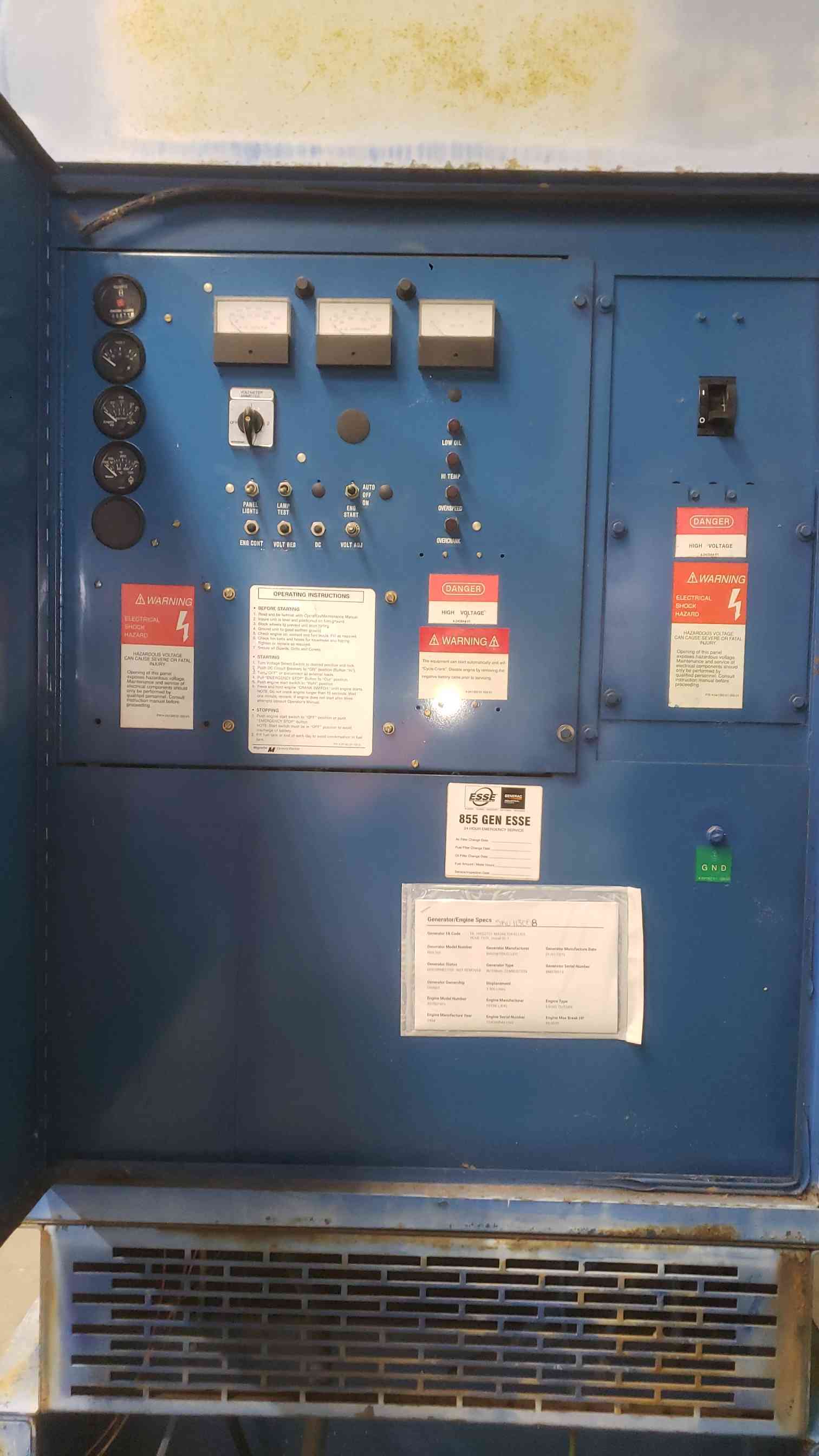 40 KW Elliott MagneTek #RDS-500, diesel generator, John Deere 4039, 1 & 3 phase, 873 hours - Image 3