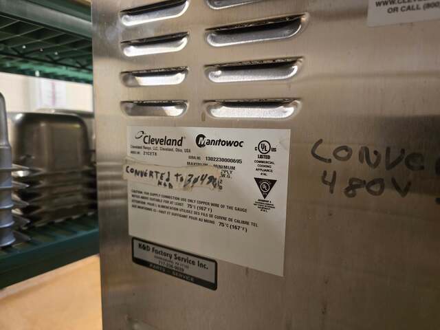 Cleveland #21CET8, SteamCraft Ultra 3, convection steamer, 480 V., 3 phase (2 available) - Image 3