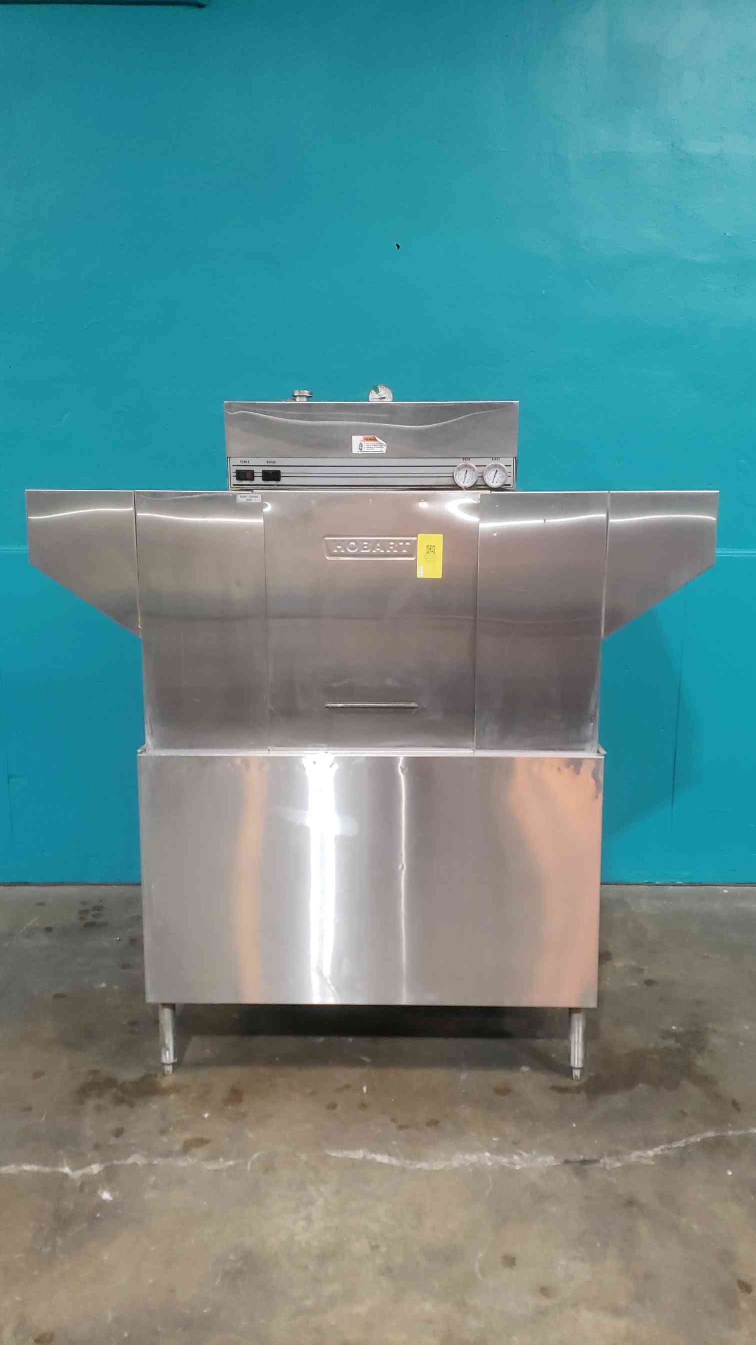 Hobart #C44A, commercial conveyor dishwasher, 202 racks/hr, high temp, 480 V., 3 phase - Image 1