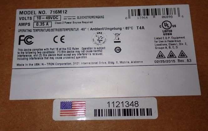 N-tron #716M12, IP67-rated managed industrial Ethernet switch, 10-49 VDC, Unused (3 available) - Image 5